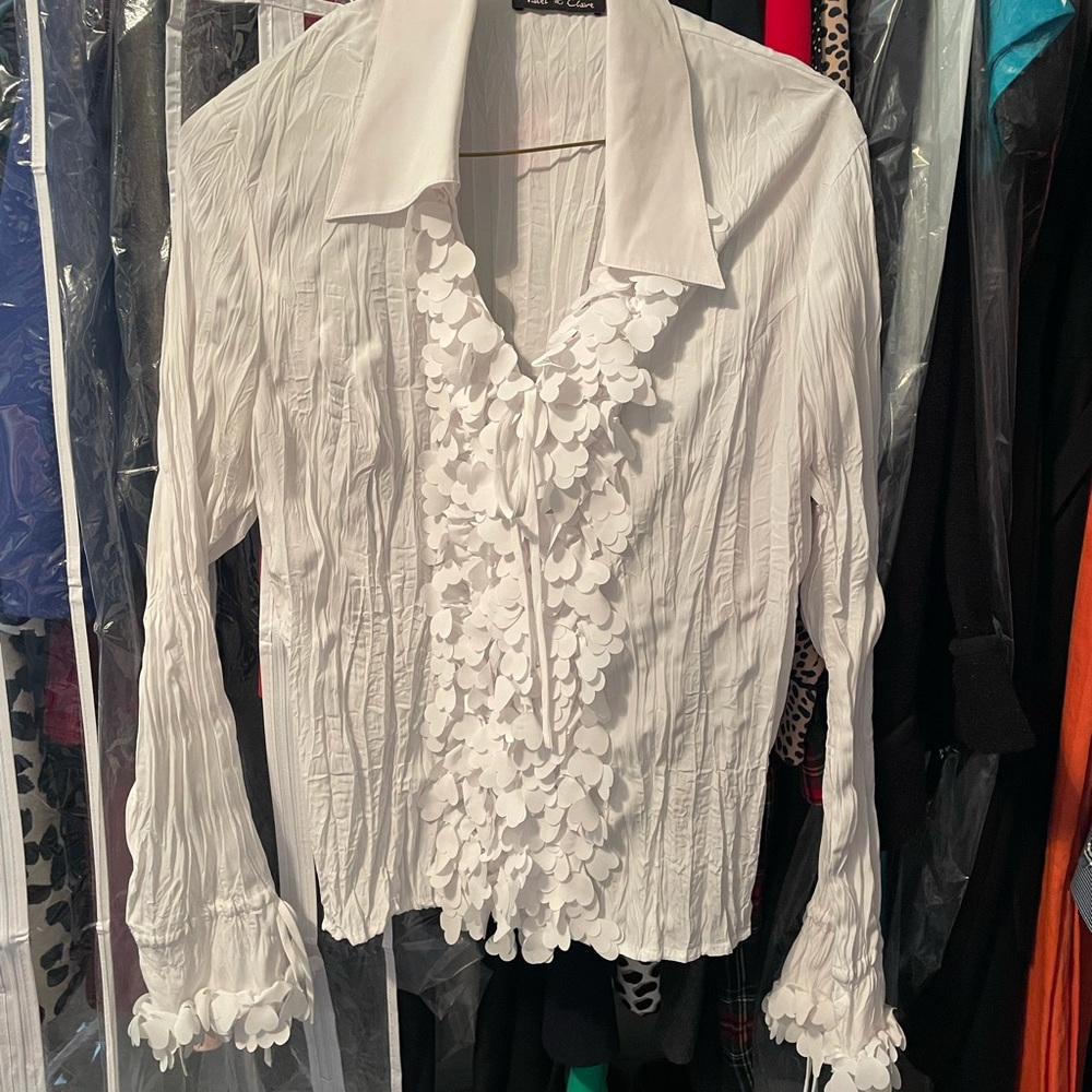 White blouse with front detail
